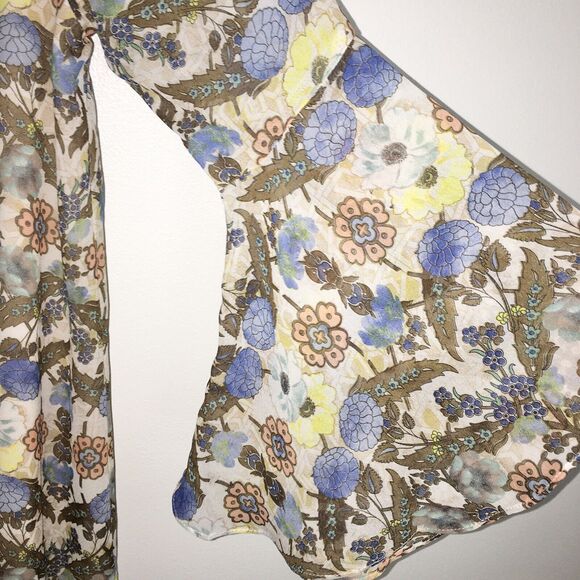 Umgee Boho Floral Mini Dress With Bell Sleeves Size Small - Picture 7 of 8
